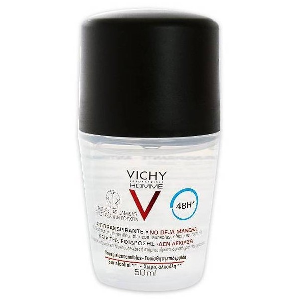 Vichy Homme Desodorante Antitranspirante Antimanchas 50 ml