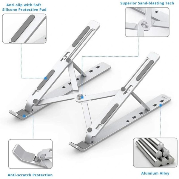 Ewent ew1266 soporte portátil viaje aluminio 17"
