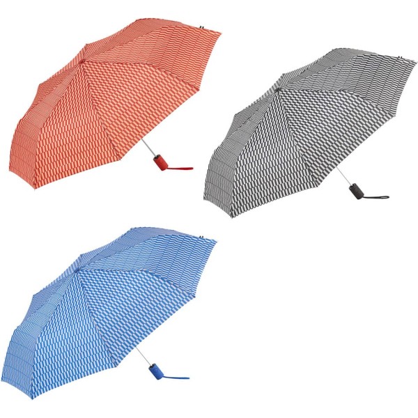 Paraguas automático estampados ovalados con uv 50+, colores surtidos