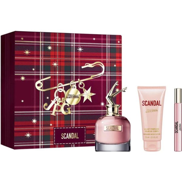 Jean paul gaultier scandal eau de parfum 80ml vaporizador + locion corporal perfumada 25ml + miniatura 10ml